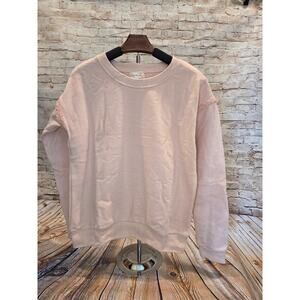 Hem and Thread Pink Sweater with Arm Detail Small